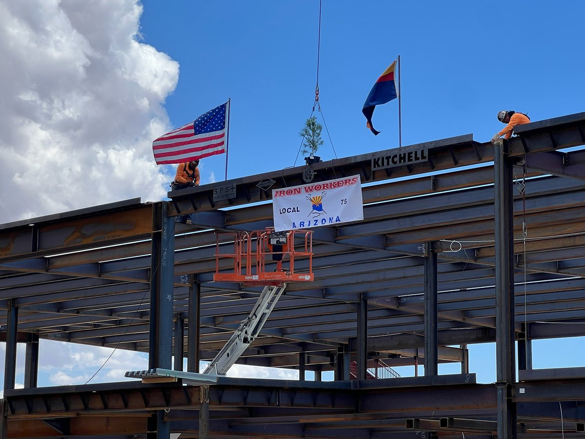 KitchellCos's tweet photo. Raising the bar in Bisbee!
Last week, Kitchell topped out the Copper Queen Community Hospital Expansion—bringing the project one step closer to delivering advanced surgical suites, greater capacity, and better care for southeastern Arizona.
@CopperQueenHosp #Kitchell #BisbeeAZ https://t.co/hHbpKaAHgf