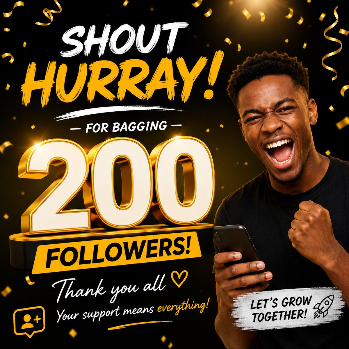 itzjohnnyluck's tweet photo. I really thank you guys to this moment 
Let's keep grinding and growing 
#200 in the bag

Thank you all https://t.co/L52jb2ytwe
