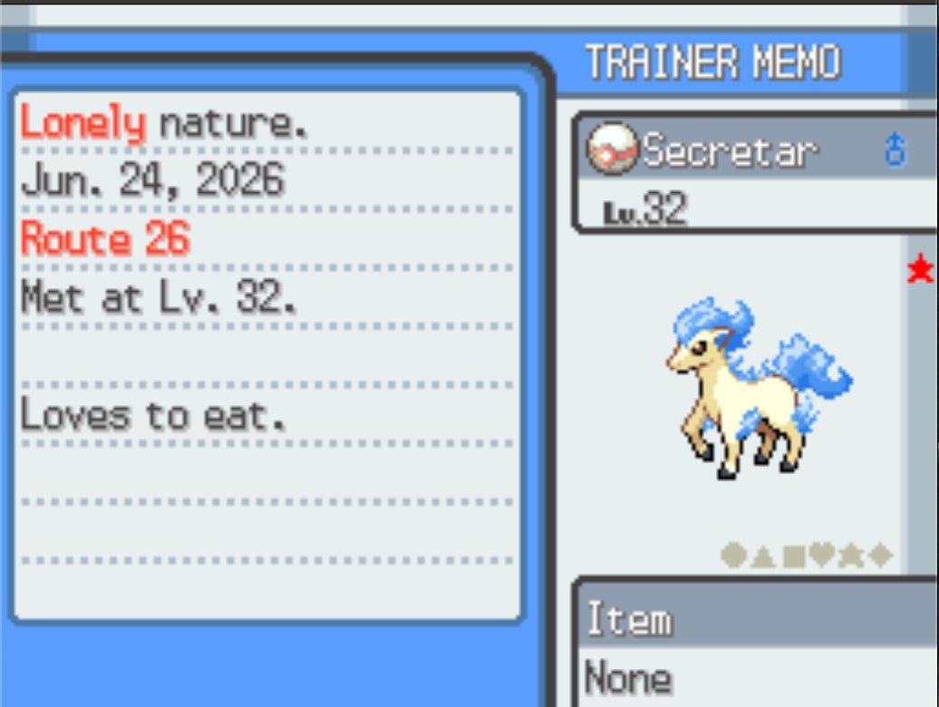 JimPlaysPokemon's tweet photo. Three more captures. Trips the Doduo on Route 27, Secretar the Ponyta on Route 26, and Poseidon the Seaking in Tohjo Falls. Ponyta is definitely my favorite of the group. https://t.co/Dho38h0j58
