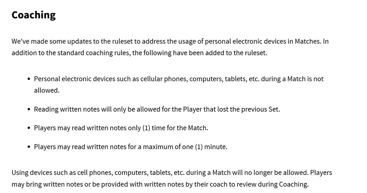 PhiDXGames's tweet photo. Some concerns:
- Is personal music no longer going to be allowed?
- Why is a disconnect during the loading screen or between-round loading considered a Match Disruption?
- Is reading notes before a Match starts no longer allowed? https://t.co/45nSdmGrmo