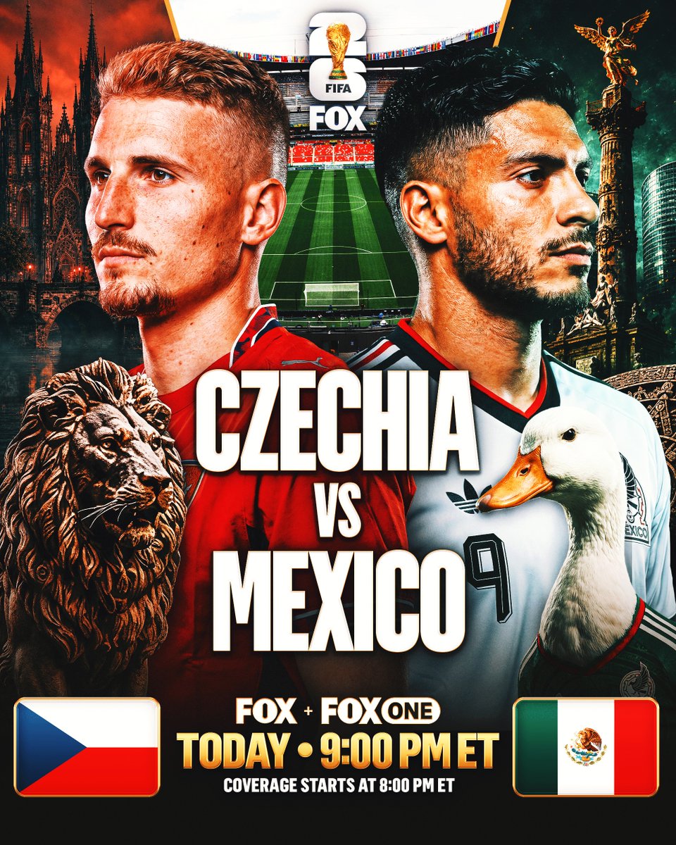 FOXSoccer's tweet photo. Mexico has a chance to secure all 9 points in Group A tonight against Czechia https://t.co/udD4f5FYNv