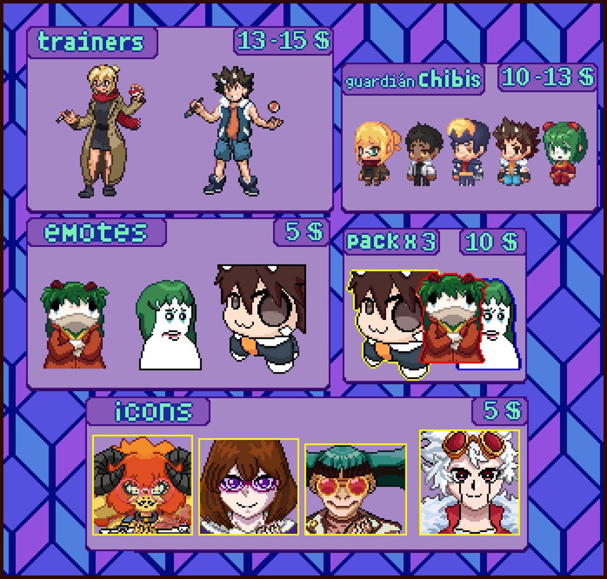 Johan_radiant's tweet photo. Me quiero comprar un juego asi que voy a ver si esto cuela xdd, 
Comisiones abiertas (0/2)
Pago por adelantado 
Solo paypal
Hago de todo menos 
•nsfw
•gore
#pixelart #pokemon #Pokemonart https://t.co/YZutdtv9cT
