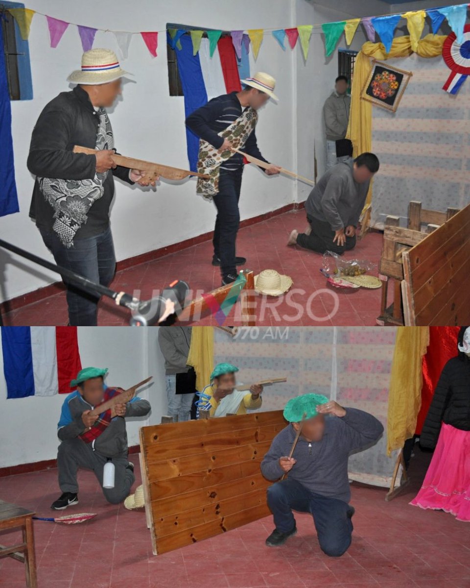 Universo970py's tweet photo. #Nacionales | 🙌🏻✝️ Festejo de San Juan entre los reclusos de la Penitenciaria de Emboscada

🥳 La Penitenciaría Regional Padre Juan Antonio de la Vega de Emboscada, celebró el tradicional San Juan Ára con una jornada llena de cultura, integración y tradiciones paraguayas.

👏🏻 A través de actividades artísticas y recreativas, las personas privadas de libertad participaron activamente de la tradicional festividad. 

📻#Universo970AM