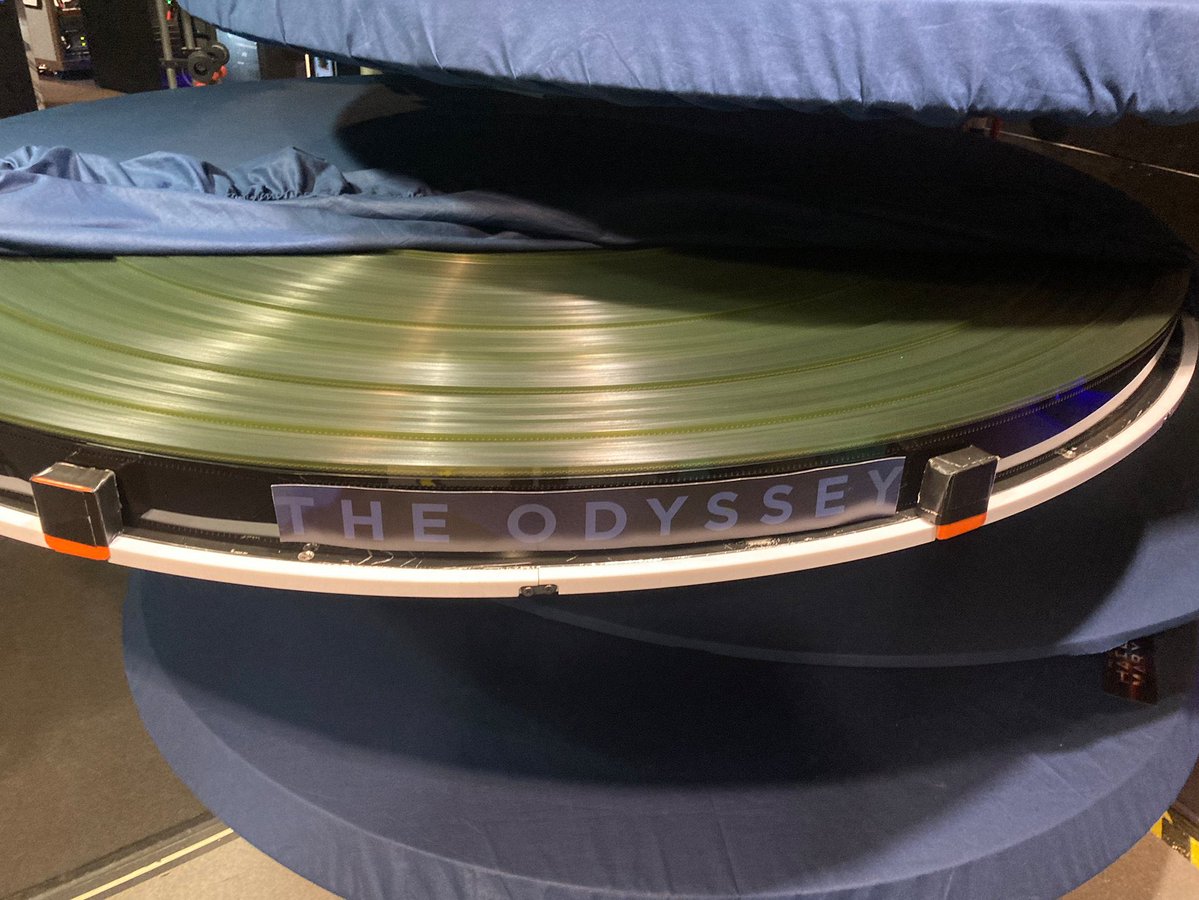 DiscussingFilm's tweet photo. The IMAX 70mm print for ‘THE ODYSSEY’.

(via: @BFI) https://t.co/K6y8ckCqoo