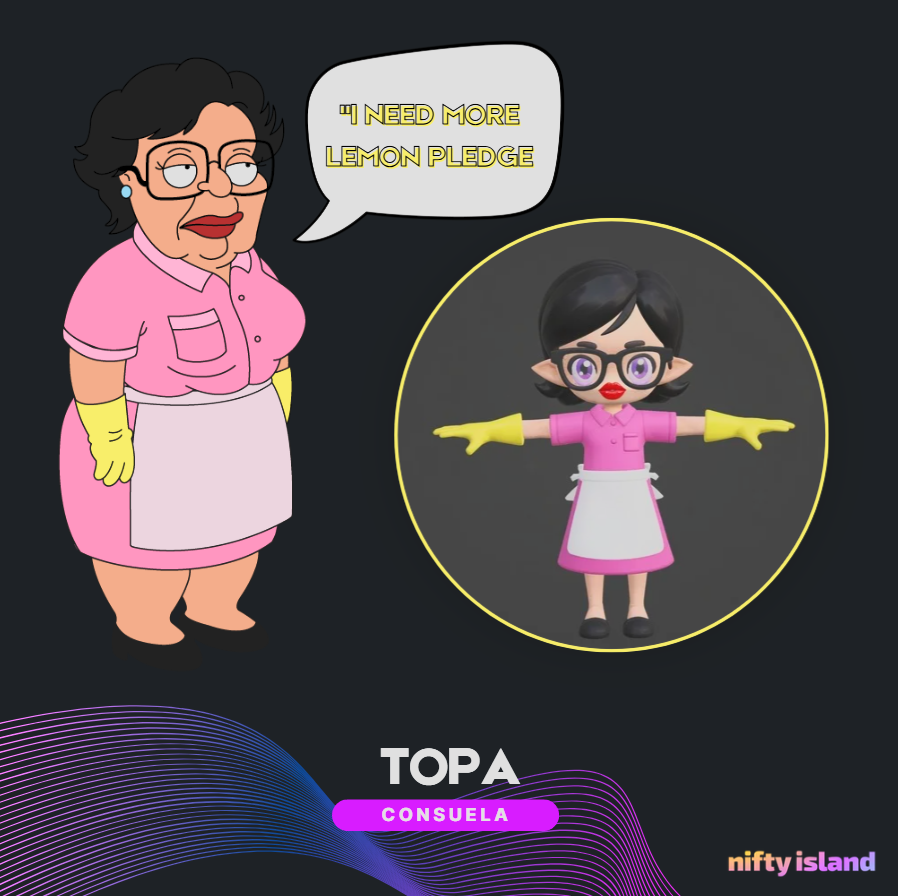 Luvlee17NFT's tweet photo. @niftyisland Topa Consuela showed up to find true love and she did in the form of @BCN_2603... Baby @SHED88ETH was born from this union.

I found my lemon Pledge!!! https://t.co/AFI1H0s5Qk