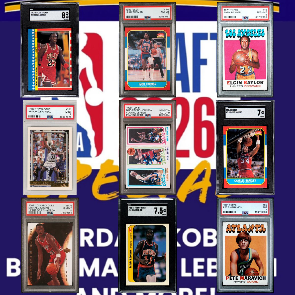 legacycardz777's tweet photo. EBAY LIVE AUCTION starts TONIGHT @7pm CST! HUGE BASKETBALL AUCTION π
Link: https://t.co/o8SS9ohLL4
We are auctioning off these GRAILS starting at $1! Dm us if you have any questions @ebay
#vintage #vintagecards #fy #tradingcards #ebayauction https://t.co/YYuJSslFlX