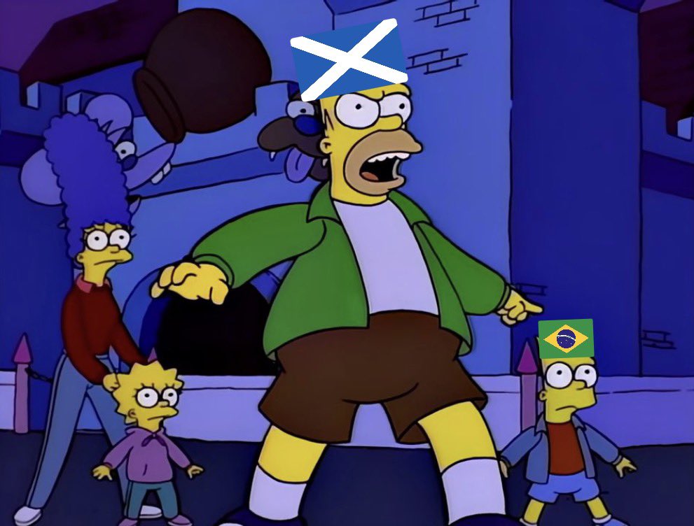 EflSimpsons's tweet photo. Scots: “Nobody ruins Scottish hopes but me!

And maybe the Brazilians” https://t.co/daTTc8YybY