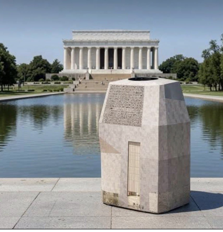 atensnut's tweet photo. Trump needs to have trash cans like this at the National Mall!   😂😂😂 https://t.co/liDZLPqBBC