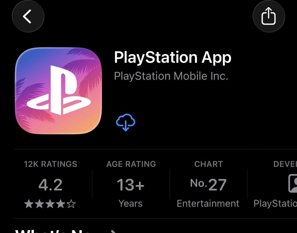 TheGTABase's tweet photo. The icon for the PlayStation App on the iPhone App Store is themed on GTA VI. 

As far as I’m aware, they never do this. 

Rockstar / GTA  influence is MASSIVE https://t.co/UkEZN6APVr