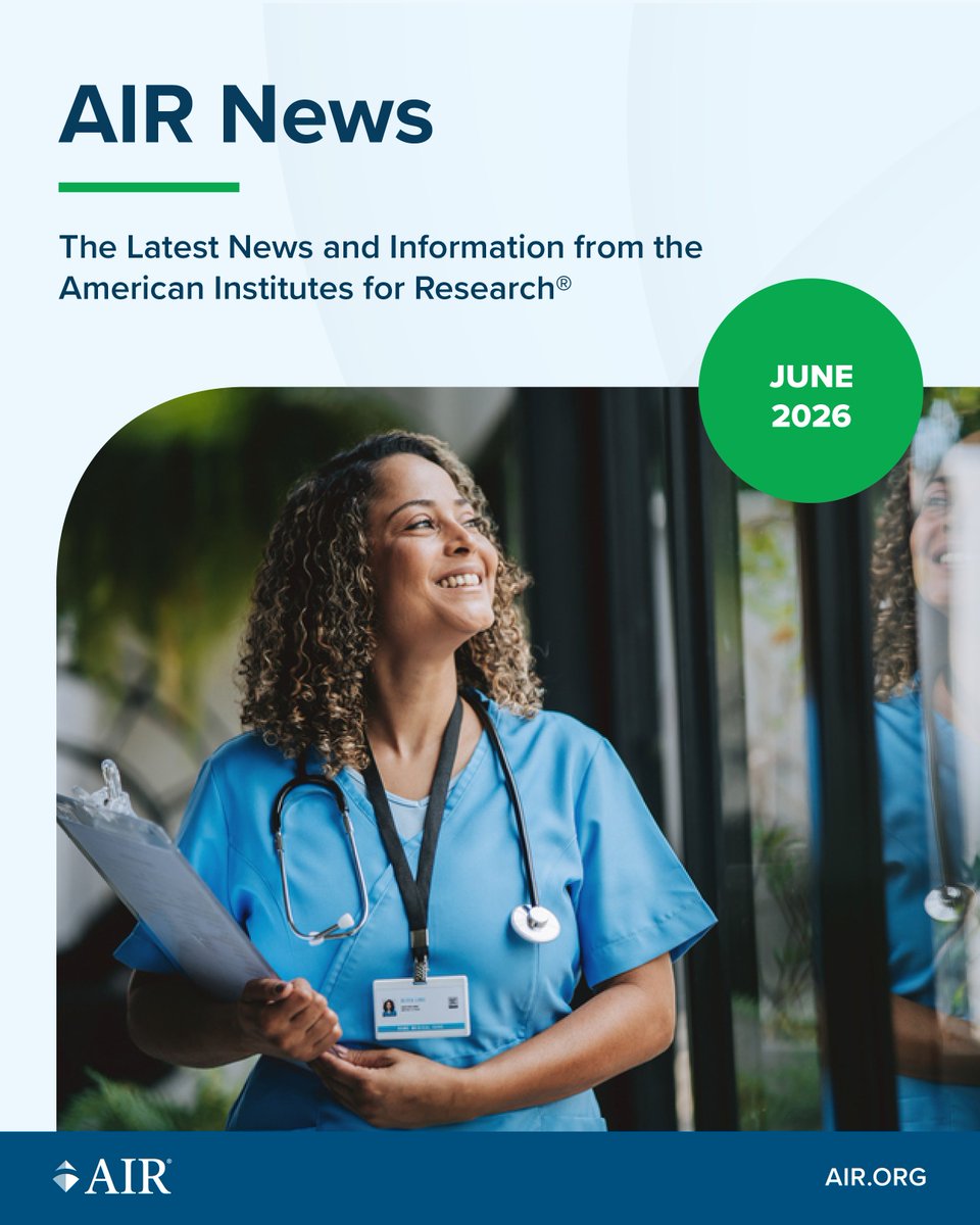 AIRInforms's tweet photo. How are education and workforce systems evolving? Our latest AIR newsletter shares research, insights, and updates, and what they mean for policy and implementation: https://t.co/K4K9RiHByO https://t.co/vfEUD2o9R3