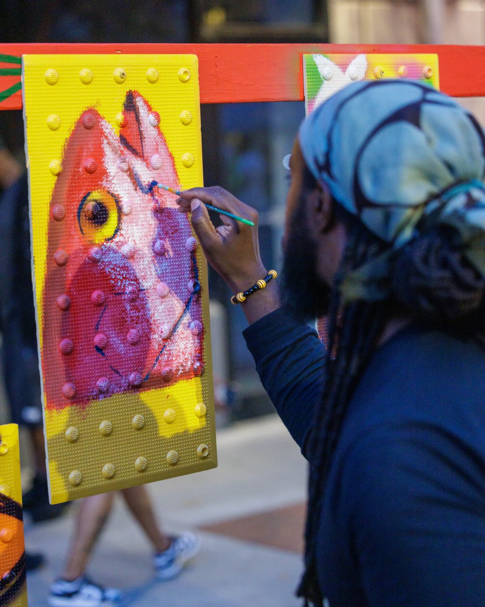 DTJax's tweet photo. Art Walk returns next week, and we're ready to kick off the summer with you! 🎨 ⭐ 

Join us on July 1st, from 5-9 p.m., as we kick off Independence Day weekend with an evening of art, music, food and community throughout City Center.

Learn more and see what your favorite Downtown spots have planned: https://t.co/Ng8XprBugi

📸: April Visuals