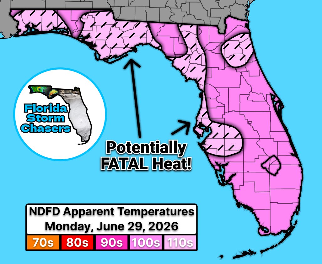 🥵POTENTIALLY FATAL HEAT!🥵 NEW: Models have been trending towards Monday ...