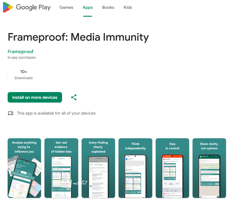 TomHatcher03's tweet photo. My app Frameproof has just gone live on Google Play.

Go get uninfluenced...

https://t.co/l9HdWRxd2Q https://t.co/zpkKk3hcsF