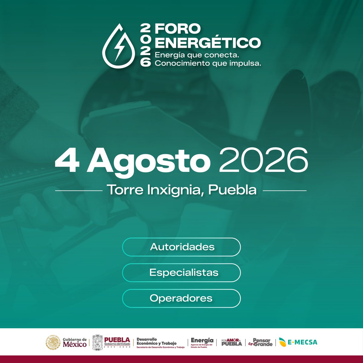 e_mecsa's tweet photo. 🔄 Regulación evoluciona
✅ Supervisión se fortalece
📋 Operación exige más preparación

El 4 de agosto en Puebla:
⚡ Foro Energético 2026
Organizado por E-MECSA, en colaboración con el Gobierno de Puebla, a través de la Agencia de Energía del Estado de Puebla

¡Próximamente! https://t.co/LpsqUsfITx