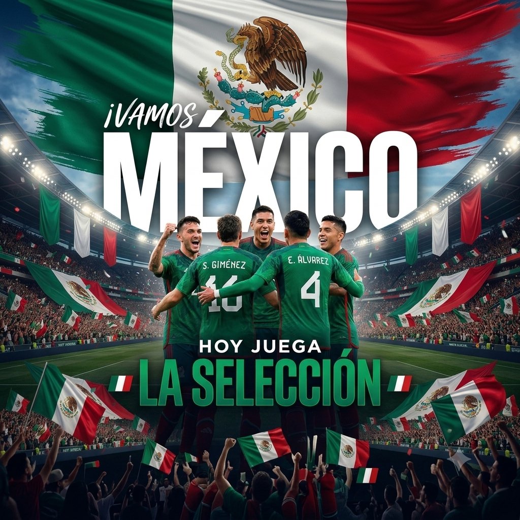 DrRamonEnriquez's tweet photo. Nuestra selección hoy salta a la cancha con el alma por delante llevando en el pecho la fuerza de millones que creemos, que soñamos y que nunca dejamos de apoyar.
¡Vamos, México! 🇲🇽 ⚽ https://t.co/0Eb2XPy0ul