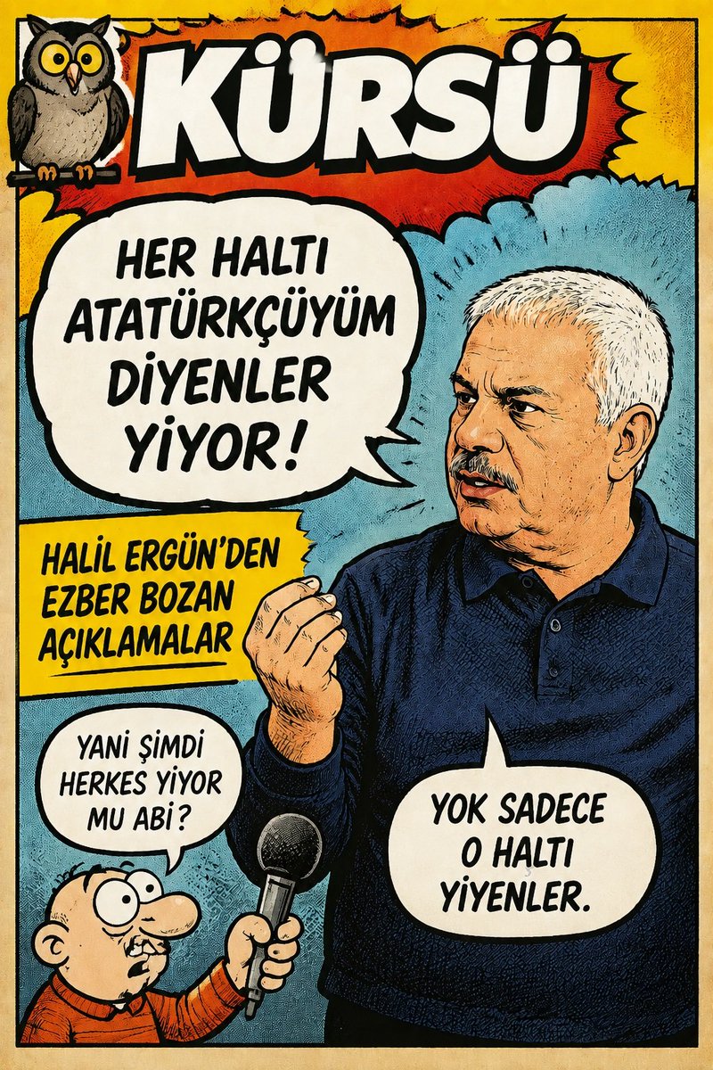 ilyasdoga's tweet photo. Halil Ergün katıldığı bir programda, "Ben Cumhuriyetçiyim, Atatürkçü falan olmadım. Her haltı Atatürkçü olanlar yiyor. Mustafa Kemal dahil hepimiz imparatorluk çocuğuyuz. Mustafa Kemal gökten zembille inmedi" ifadelerini kullandı. https://t.co/jMsGW0DPn8