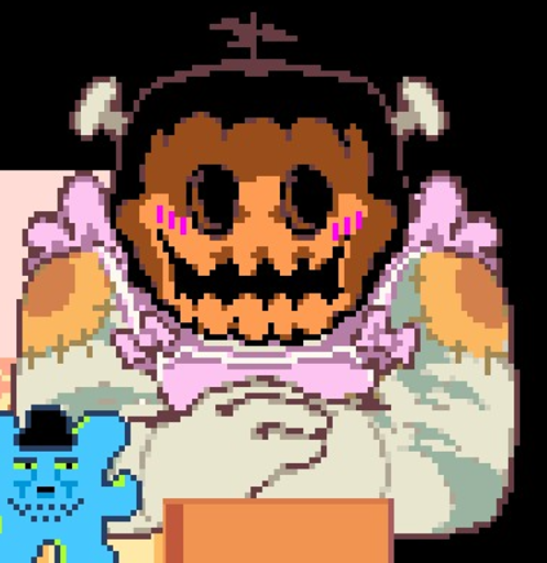 Ndecksam's tweet photo. if I had a dollar for the number of times a favorite character of mine was depicted wearing a pink frilly apron I'd have two dollars which isn't a lot but I appreciate that it happened twice https://t.co/1Md47HJ9zm