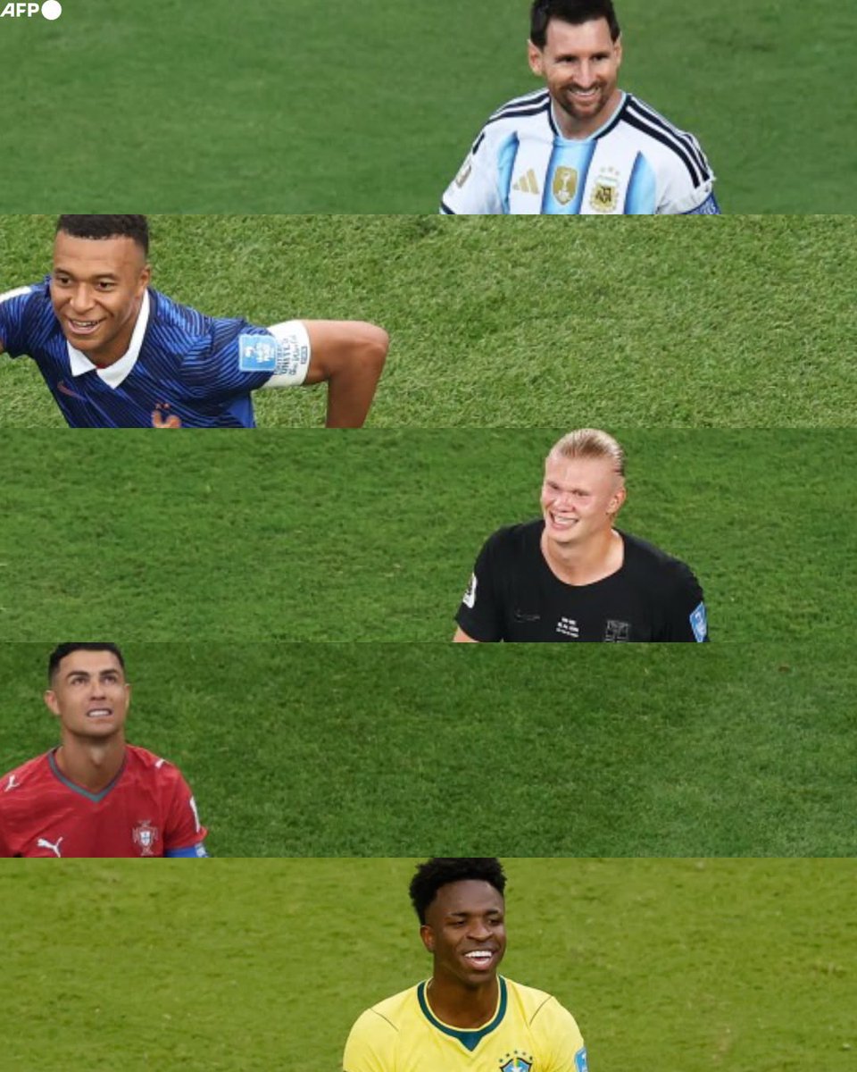 InvictosSomos's tweet photo. ¡¡ES LA MEJOR COPA DEL MUNDO DE TODOS LOS TIEMPOS!!

✅ Ya vimos a Lionel Messi marcando ¡¡5 GOLES!! en 2 partidos con la Selección de Argentina.

✅ Ya vimos a Kylian Mbappé marcando ¡¡4 GOLES!! en 2 partidos con la Selección de Francia.

✅ Ya vimos a Erling Haaland marcando ¡¡2 DOBLETES CONSECUTIVOS!! con la Selección de Noruega.

✅ Ya vimos a Cristiano Ronaldo marcando un ¡¡DOBLETE!! con la Selección de Portugal teniendo 41 años de edad.

✅ Y ya vimos a Vinicius Júnior marcando en ¡¡LOS 3 PARTIDOS!! de la fase de grupos con la Selección de Brasil.

Sí, señoras y señores, ya aparecieron los jefes de la nueva generación y ya aparecieron los jefes de la mejor generación de toda la historia. Qué torneo estamos viviendo, por favor.

GRACIAS POR TANTO, FÚTBOL.