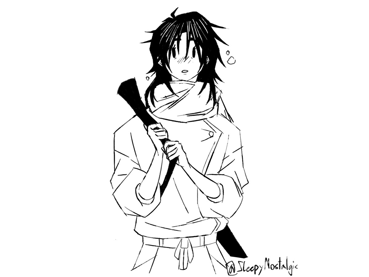 sleepynostalgic's tweet photo. Imagine female Yuta with longer hair in jjk0 then cuts it

#JujutsuKaisen https://t.co/NHmGHYcZYc