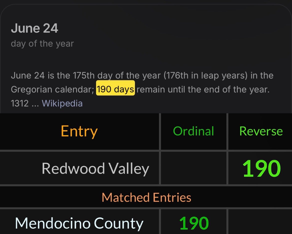 AllSeeingEye74's tweet photo. @MrMBB333 I’m sure it’s a “coincidence” that this comes on June 24, the day leaving 190 days in the year, and it happens to correspond where it happens. Look into #Gematria &amp; weather warfare. This is NOT natural. https://t.co/5CnYZm02UM
