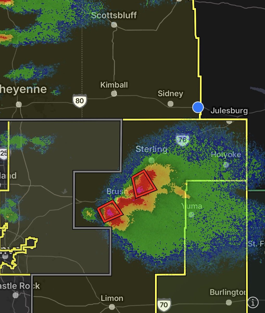 SpottingWithTom's tweet photo. Tornado Warning issued in Northeastern Colorado #tornado #SevereThunderstormWarning https://t.co/lSX8zdifTr