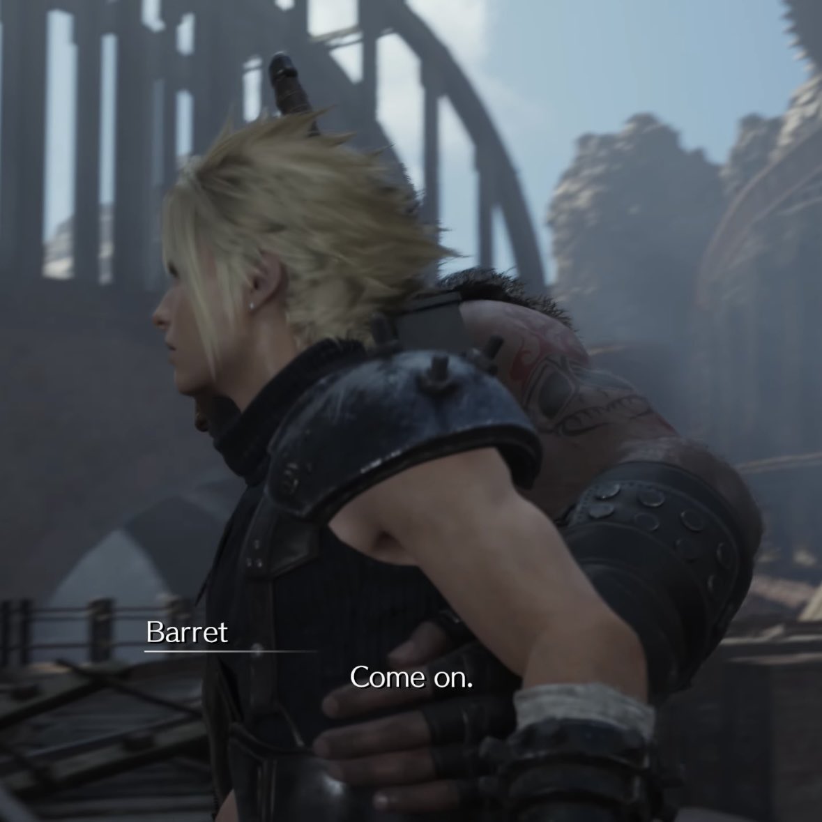 Chomchomchomp's tweet photo. Can you believe the size of his hand compared to Cloud’s waist https://t.co/OqZIp01uY2