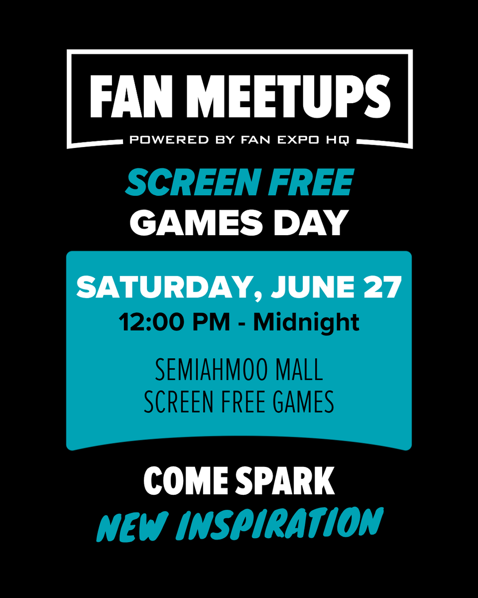 FANEXPOVAN's tweet photo. Get your game on, fans 🎲 Join us this Saturday for another edition of Screen Free Games Day. Enjoy 12 hours of board games, food, prizes, demos, and community fun with fellow fans. 

(1/2) https://t.co/fSrWMMdDun
