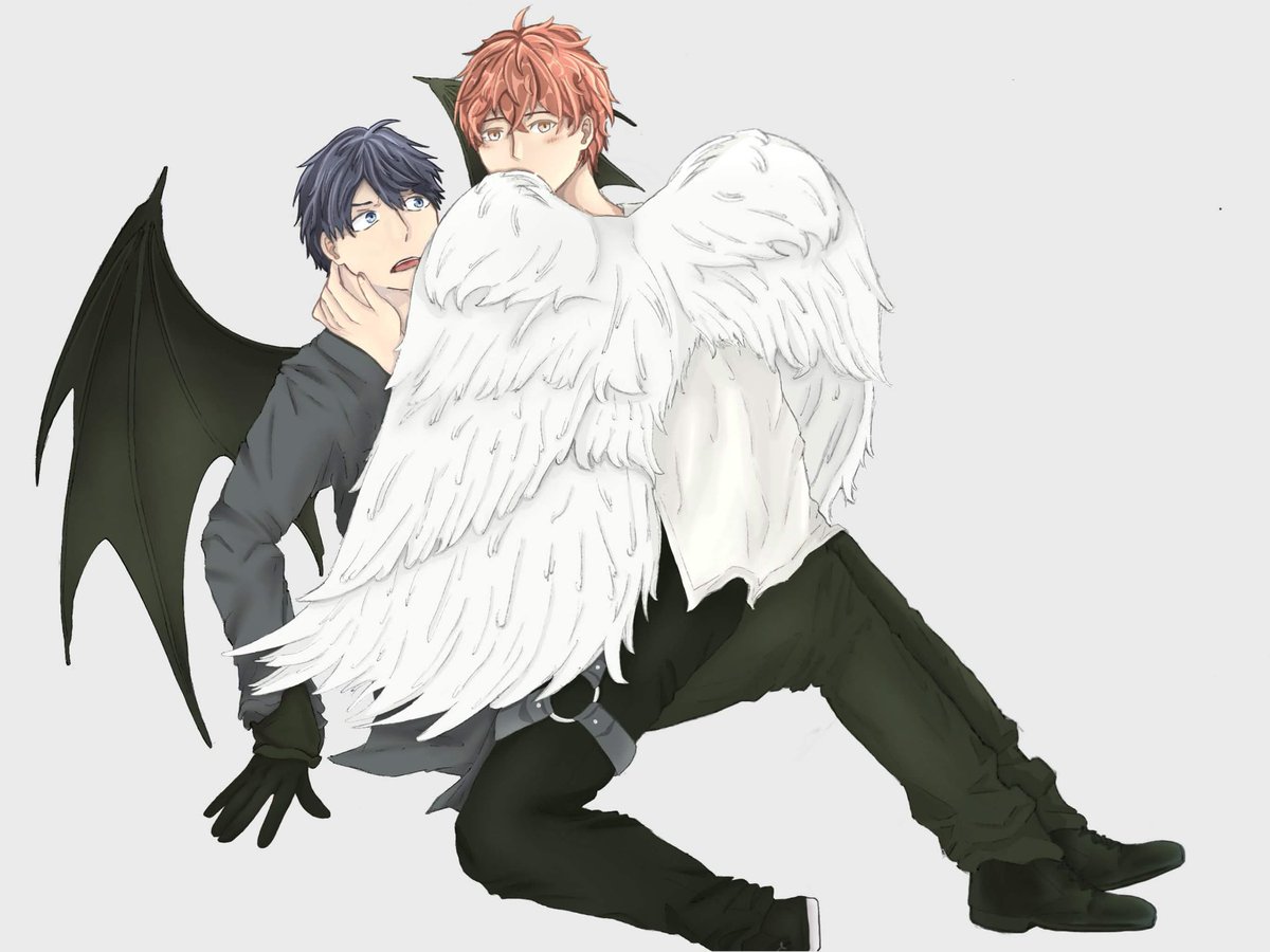 RitsuMafu_'s tweet photo. I can finally consider this my first real drawing~ 💙❤️ https://t.co/QD09Ziz6p3