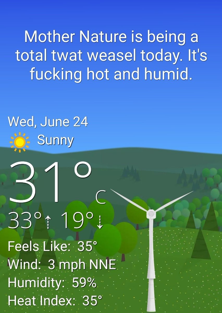 Huckleberry192's tweet photo. @London_W4 My weather app summed it up rather eloquently. https://t.co/Vom8eNnuyl