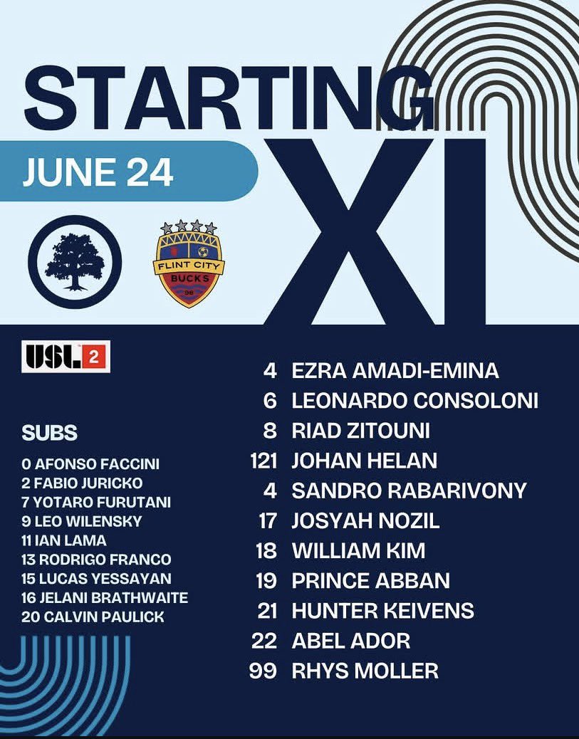 AFCAnnArbor's tweet photo. Starting 11.

#COYMO #AFCAA https://t.co/mnofRtwNlz