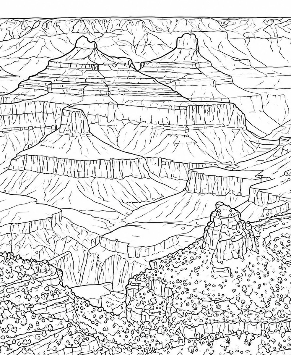 travelpalettecb's tweet photo. Free Coloring Book Page: South Rim from "Grand Canyon National Park Coloring Book"
#adultcoloring #adultcoloringbook #coloring #coloringbook #coloredpencil #colorist #booksforkids #childrensbooks #grandcanyon #arizona
https://t.co/fjho3jNoox https://t.co/D4uNF3V3li