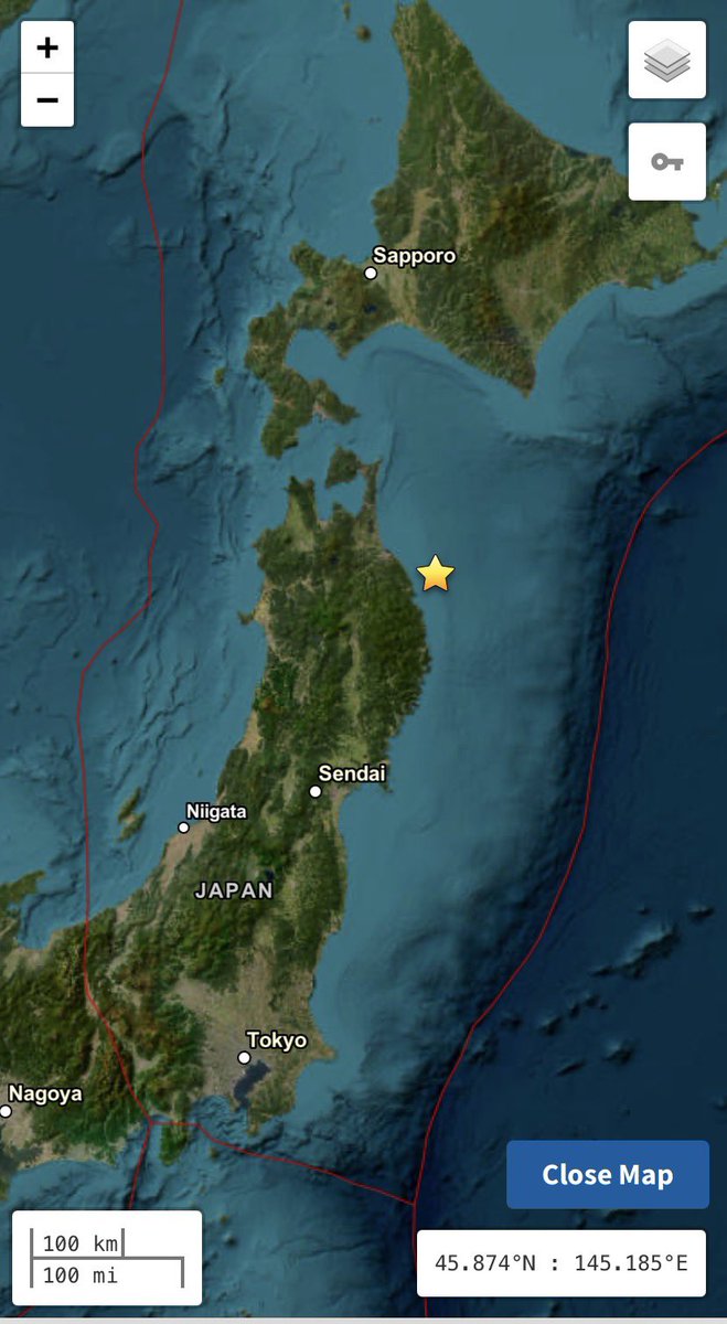 chematierra's tweet photo. FUERTE SISMO EN JAPÓN 🇯🇵 
🔴🔴🔴🔴
-M6.9 (muy fuerte)
-Prof 51.7 km
-Epicentro: 35 km al ENE de #Kuji, #Japan 
Junio 24/22:30:15 UTC
#Earthquake #terremoto 
https://t.co/EcdzSfqxa5 https://t.co/TjTxWOIqZl