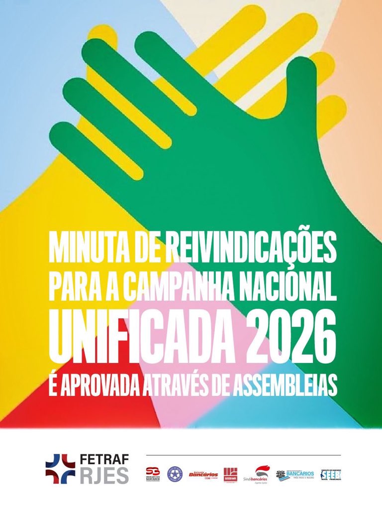 FetrafRJES's tweet photo. Minuta de reivindicações para a Campanha Nacional Unificada 2026 é aprovada através de assembleias

Matéria completa: 
https://t.co/TXaIBp1jMs
#rjes #fetraf bancarios https://t.co/3PilHIBxwt