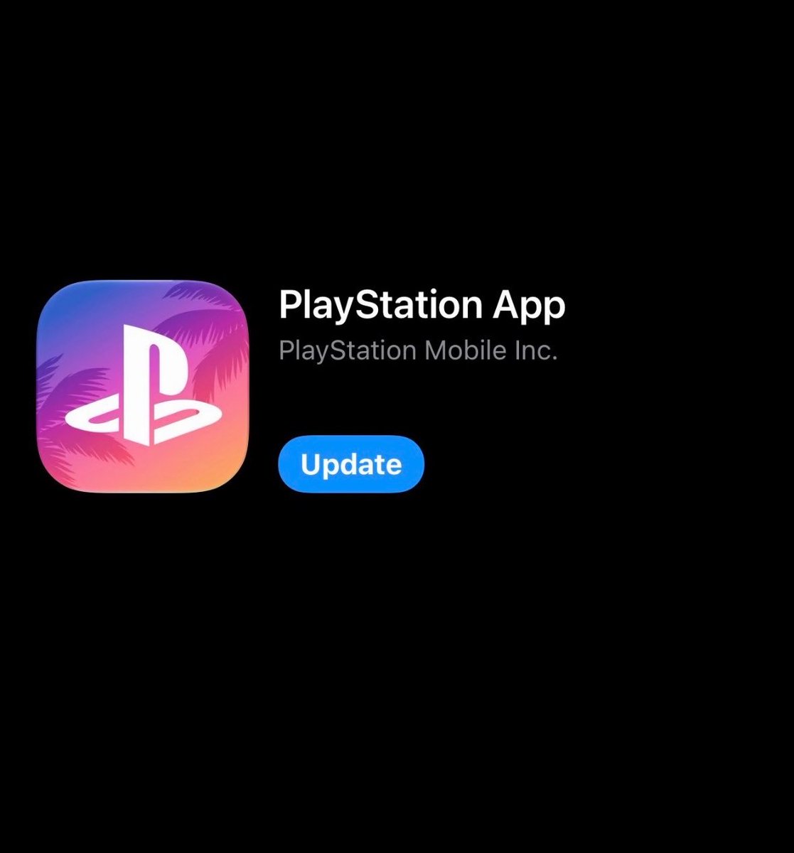 CultureCrave's tweet photo. PlayStation releases a ‘Grand Theft Auto 6’ styled logo 🎮 

They’ve also made a new icon for their mobile app https://t.co/SlNcXisNja