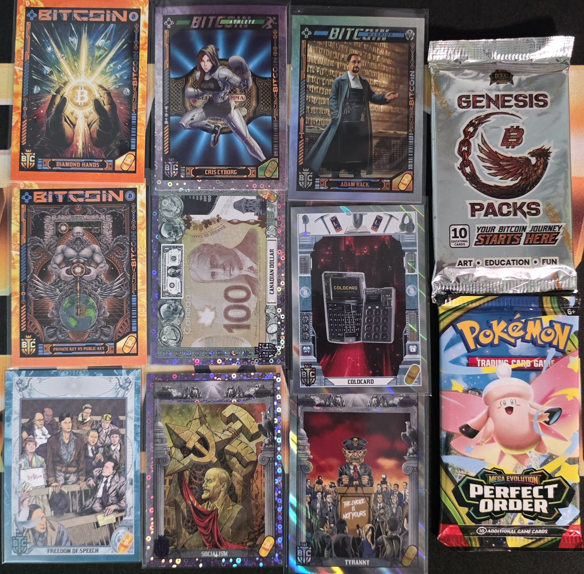 btc_cards's tweet photo. #giveaway time Ladies &amp; Gents. Like, repost, and follow @based_cards &amp; @btc_cards at a chance to win these scarce #cards. This round includes the champ @criscyborg, OG @adam3us, and @COLDCARDwallet made by @coinkite, along with a #pokemon pack. Which card is your favorite? https://t.co/KMyBxfbDZm