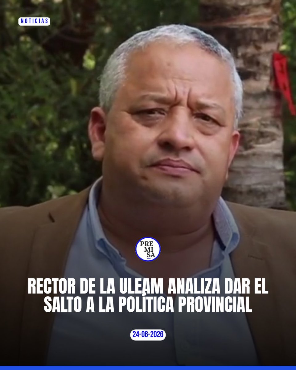 PremisaN's tweet photo. Marcos Zambrano, rector de la Universidad Laica Eloy Alfaro de Manabí (ULEAM), manifestó que contempla seriamente la posibilidad de postularse a la Prefectura de Manabí en las próximas elecciones seccionales, asegurando que las probabilidades de asumir ese reto político son altas https://t.co/912fE0faWF