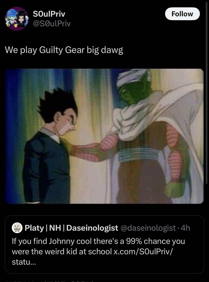 Napkinzilla's tweet photo. @ScaryMonsterss_ pretending Guilty Gear isn't Guilty Gear for dweebs https://t.co/8CfDbRY3Aa