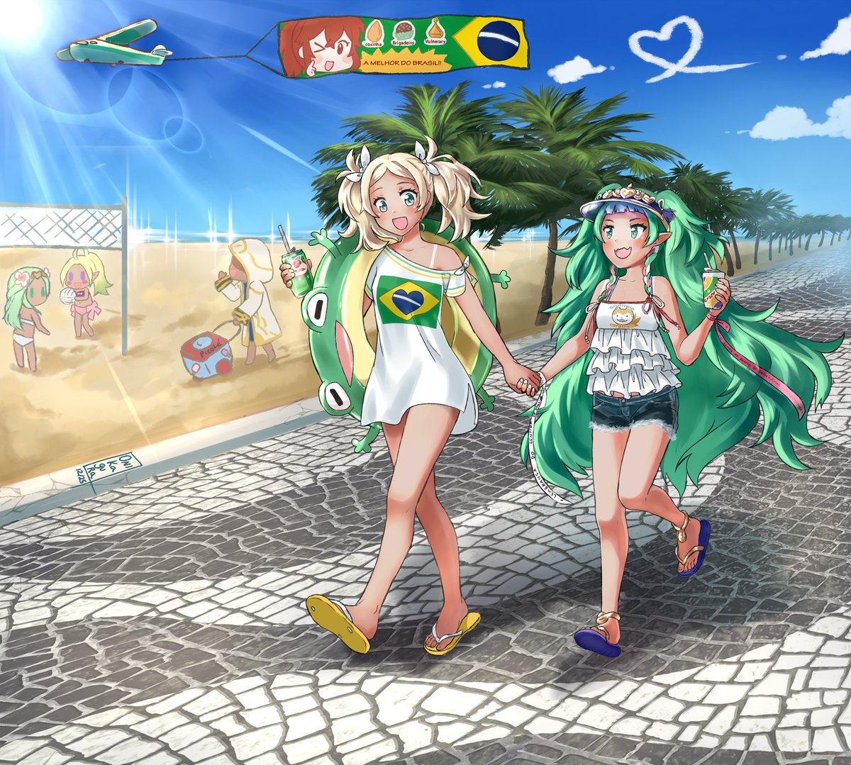 OniKagura_art's tweet photo. LET'S GO BRAZIIIL 💚💛💙🤍
Brazilian Lissa and Sothis comm for @_jun0jun_ and DarthMarth 

#FireEmblem #FireEmblemAwakening #FireEmblemThreeHouses https://t.co/v3HzCjSpcp