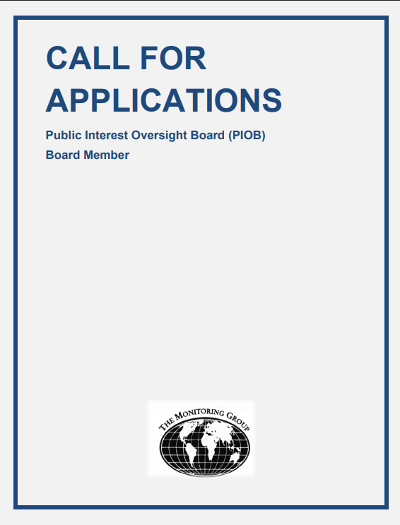 IAASB_News's tweet photo. The Monitoring Group has issued a call for applications for new members of the Public Interest Oversight Board (PIOB), with appointments beginning on or before January 1, 2027. Applications are open through July 31, 2026.

Learn more &amp; apply here: https://t.co/QoLetS5QAB https://t.co/RxIXcBLMEP