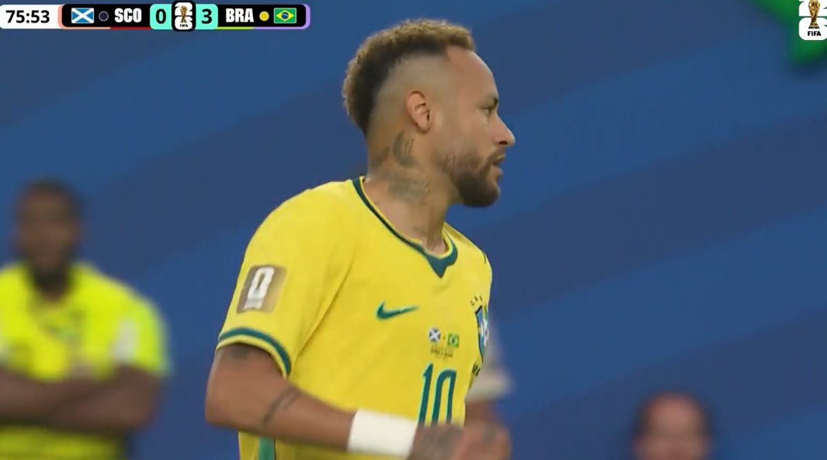 TouchlineX's tweet photo. 📸 - LADIES AND GENTLEMEN, THE KING OF BRAZIL IS BACK!

NEYMAR JR. COMES ON TO PLAY HIS FIRST MINUTES OF THE 2026 WORLD CUP! https://t.co/0CswJX8viN