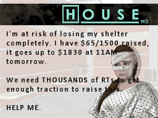 Irisposting's tweet photo. ‼️PLEASE DO NOT SCROLL THIS IS A DIRE SITUATION‼️

I've been begging all day. I need people to retweet this.

I'm a lupus/epilepsy patient who can't survive on the street and I haven't been able to raise more than $65.

PLEASE RT THIS I'M BEGGING YOU.

How to help in tweet below https://t.co/jv5agj6rx2