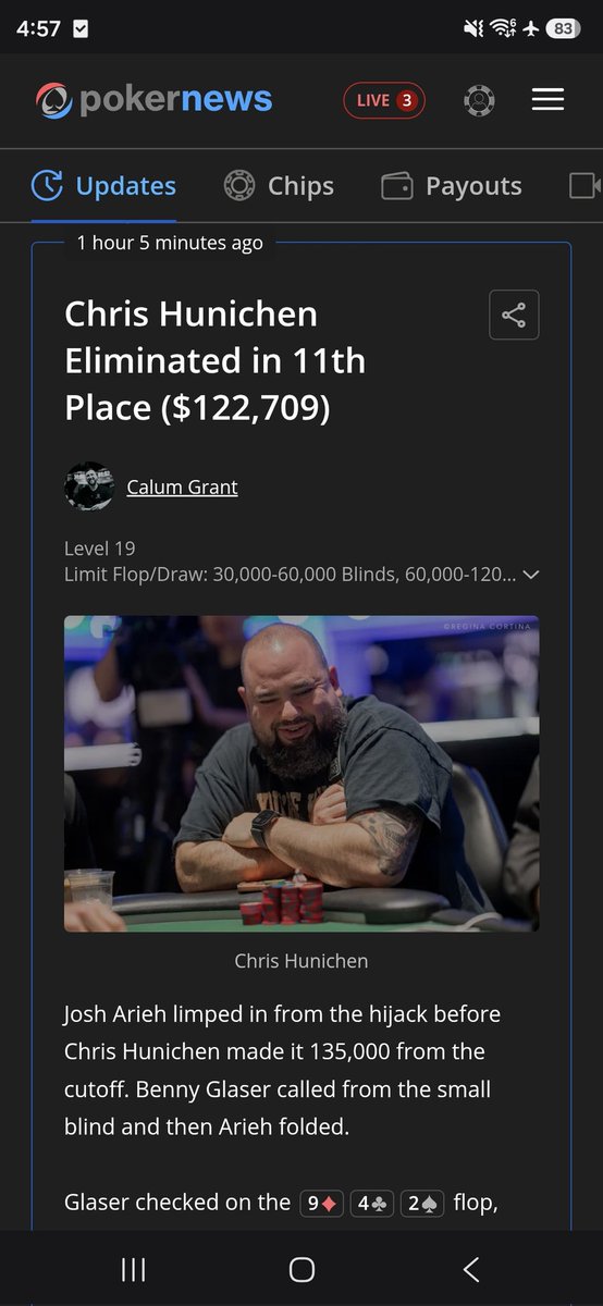 ACR_POKER's tweet photo. Another great run from ACR Team Pro @BigHuni in the $50K Poker Players Championship🏆. More to come🫡
#wsop2026 https://t.co/uTWttBtspv