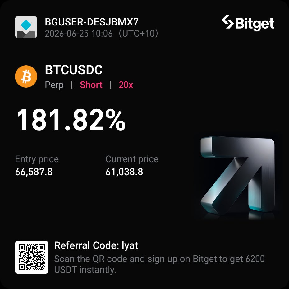 BlankPaperNomad's tweet photo. Download and sign up on Bitget to get up to 6200 USDT in new user rewards!
https://t.co/pJliTXdyYH https://t.co/yjGUQHRiGQ