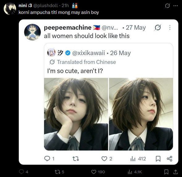 nvdpd3y5dv's tweet photo. the contrarian urge to blurtingly type out "im a pedophile" whenever a retarded foid calls any woman that isnt fat and morbidly obese a "child" https://t.co/hvp3eFTdOA