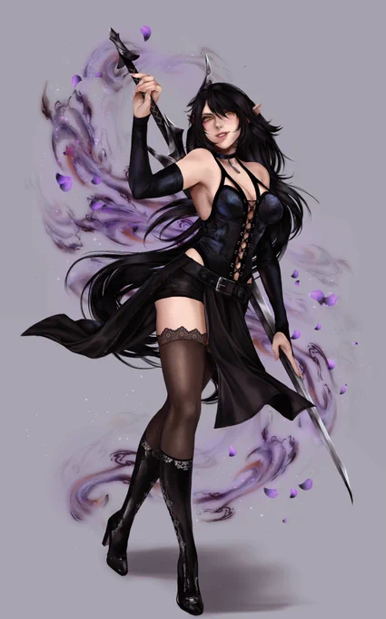 Was playing the Rim so what if she got a big sword