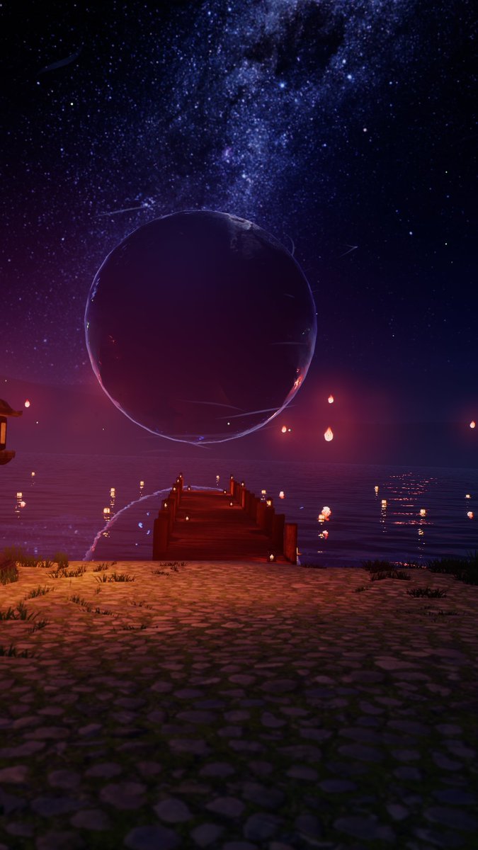 jnp_vrc's tweet photo. A peaceful walking path leading to a lantern lit lake~ 🏮

World | ???

Author | Thad Gyther

#VRChat #VirtualPhotography #VRChat_world紹介 #VRChatPhotography https://t.co/mb20GwpF6C