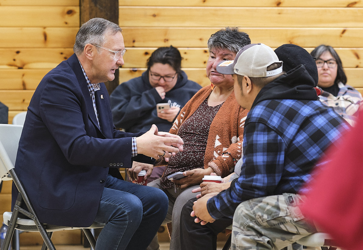 ntesinan's tweet photo. Innu Nation was pleased that MP Philip Earle accepted Chief Eugene Hart's  invitation to speak to the community of Sheshatshiu this morning. We  also acknowledge the many Innu who shared their concerns and insight.   MP Earle has committed to take our concerns to Ottawa. #innu https://t.co/vlS3xgwCtS