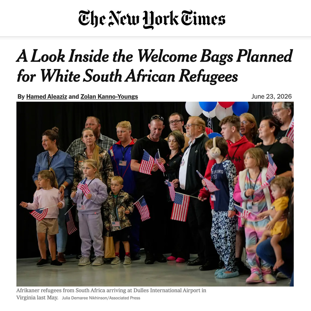 marissastreit's tweet photo. The legal immigrants welcomed through our civics education initiative deserve to understand the founding values that make America the freest and most prosperous nation on earth. We are proud to offer content that honors their intelligence and treats them as capable adults ready to embrace the American story.

It has come to our attention that some of the orientation materials provided to newly arrived Afrikaner refugees were, to put it plainly, beneath them. These are educated, skilled people, and the materials offered failed to reflect that. We commend the administration for taking steps to ensure that the civic onboarding process for all new Americans is substantive, dignified, and worthy of this country's founding ideals.

As for Professor Nancy Jacobs and her colleagues at Brown University, we extend an open invitation. Our content is available to everyone. We only ask that it be engaged with intellectual honesty, fair perspective, and a genuine commitment to truth. We have a feeling most of them might learn something new.

We are proud to serve our great country and we welcome our new immigrants from South Africa.
