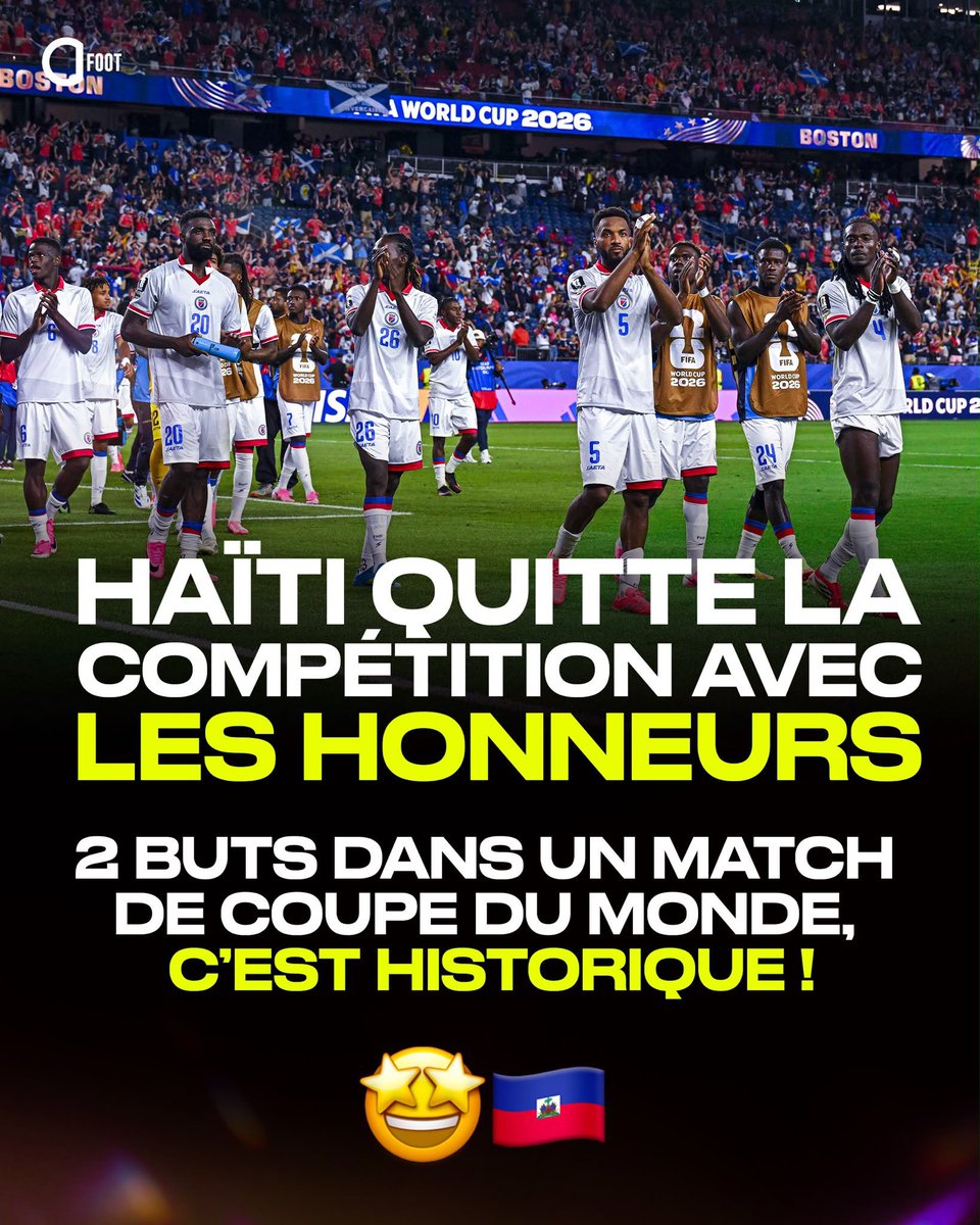 robbygeff's tweet photo. Wi nou ka di sa !! On a fait douter le Maroc! Rendez-vous 2030 !  N ap tounen pi bon, pi move... Grenadye toujou alasooo #Haiti #Vertières https://t.co/APAw0W7H3I