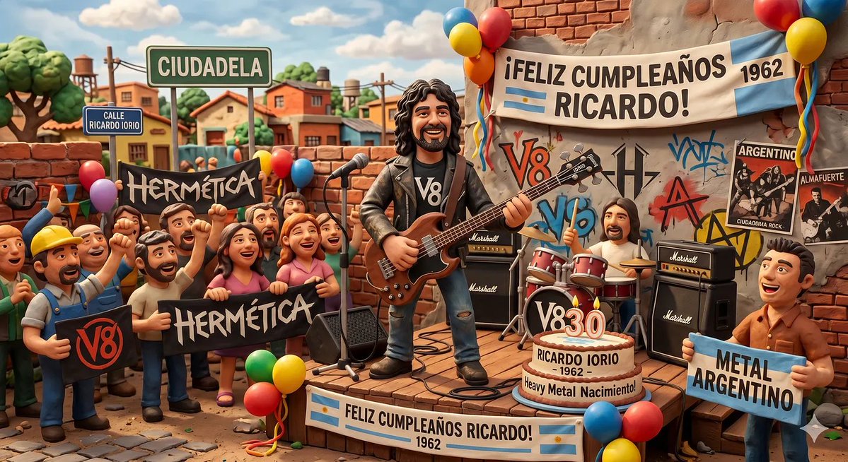 Yo_Actuario's tweet photo. 🎸 El 25 de junio de 1962 nació Ricardo Iorio, máximo exponente del heavy metal argentino. Fundador de V8, Hermética y Almafuerte, marcó la escena musical con sus letras crudas sobre el conurbano. #Iorio
Más acá: https://t.co/myKAzFGoNi https://t.co/vtnGL6BTqb